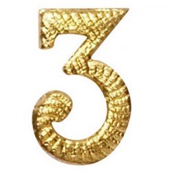 CHIFFRE METAL OR 10MM NO 3  