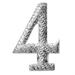 CHIFFRE METAL ARGT 10MM NO4 