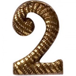 CHIFFRE METAL BRONZE 10MM...