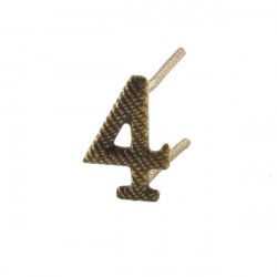 CHIFFRE METAL BRONZE 10MM...