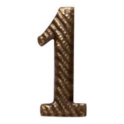 CHIFFRE METAL BRONZE 6MM NO 1