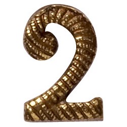 CHIFFRE METAL BRONZE 6MM NO 2