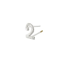 CHIFFRE METAL ARGENT 6MM NO 2