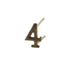 CHIFFRE METAL BRONZE 6MM NO 4