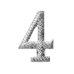 CHIFFRE METAL ARGENT 6MM NO 4