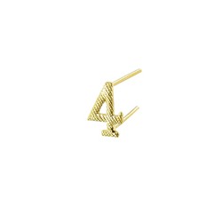 CHIFFRE METAL OR 6MM NO 4